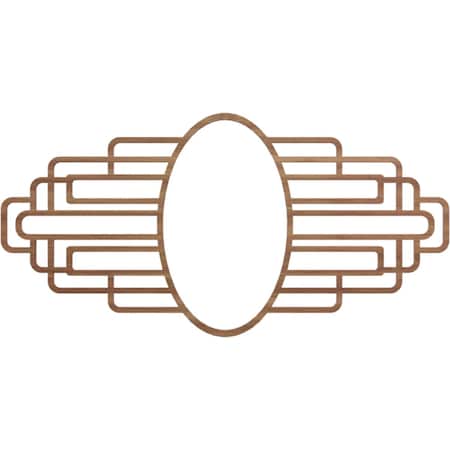 Ekena Millwork Elizabeth Wood Fretwork Prcd Ceiling Medallion, Walnut, 24"W x 12"H x 6 5/8"IW x 11 3/8"IH x 3/8"T CMWP24X12X0375EBWA